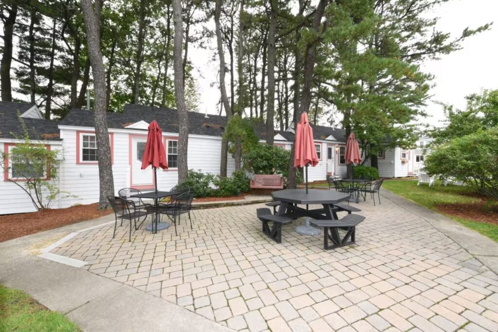 Patio near cottages